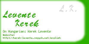 levente kerek business card